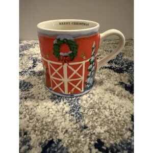 Red Barn Cow Christmas Collector Coffee Cup Mug Soup Cup 18oz Red Shed